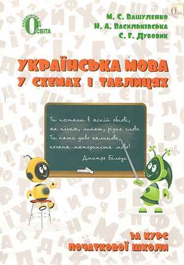 Українська мова у схемах і таблицях за курс початкової школи Авт: Вашуленко М. Вид-во: Освіта