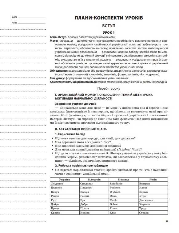 Мій конспект Українська мова 6 клас І семестр Оновлена програма Авт: Паращич В.В. Загоруйко О.Я. Вид-во: Основа - фото 3