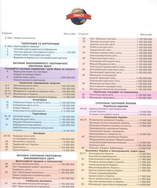 Атлас Географічний простір землі 11 клас Підготовка до ЗНО Картографія - фото 2