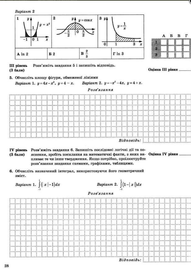 Математика 11 клас Робочий зошит для поточного і тематичного оцінювання Рівень стандарту За новою програмою Роганін О. Гімназія - фото 3