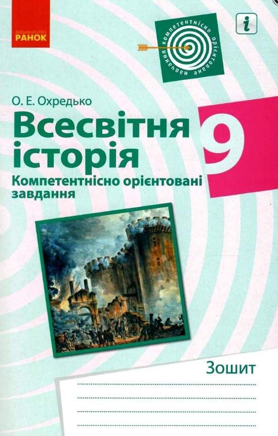 Всесвітня історія 9 клас Зошит Компетентнісно орієнтовані завдання Охредько О. Ранок - фото 1