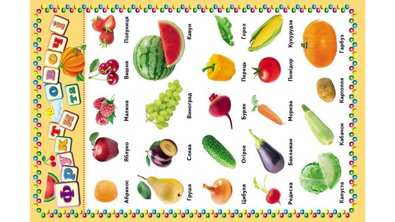 Моя перша книга (червона): абетка, лічба, тварини, професії, кольори, фігури, овочі, фрукти (картонні сторінки, А4 формат, подарункове видання) - фото 4