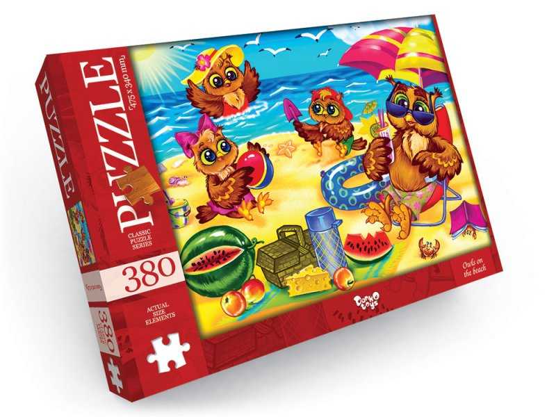 Пазлы 380 элементов Owls on the beach Danko Toys - фото 2