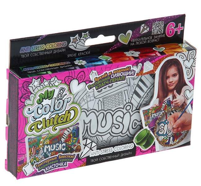 Яркий Клатч Пенал своими руками My Color Clutch Краски Код CCL0103 Danko Toys - фото 1