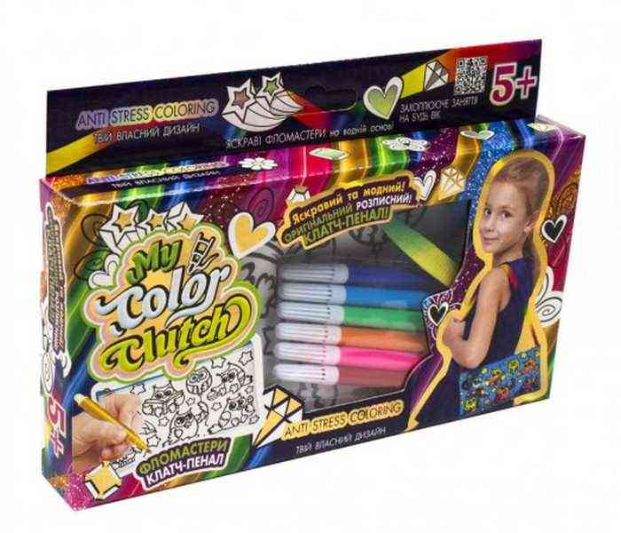Яркий Клатч Пенал своими руками My Color Clutch Фломастеры Код CCL0202 Danko Toys - Своїми руками