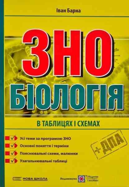Біологія в таблицях і схемах до ЗНО 2021 Барна І. Підручники і посібники Біологія в таблицях і схемах до ЗНО 2021 Барна І. Підручники і посібники