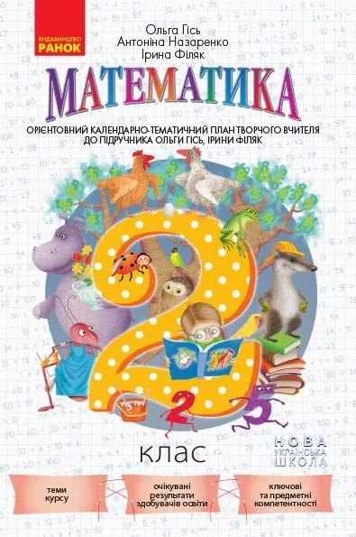 Орієнтовний календарно-тематичний план Математика 2 клас НУШ До підручника О.М. Гісь І.В. Філяк Авт: Гісь О.М. та ін. Вид-во: Ранок - фото 1