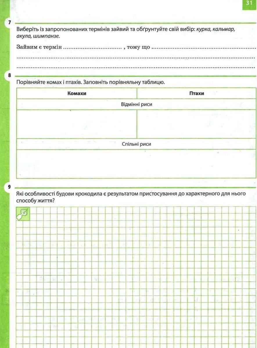 Робочий зошит Біологія 7 клас Нова програма Авт: Задорожний К.М. Вид-во: Ранок - фото 6