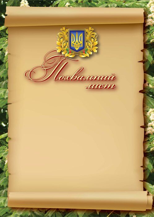 Похвальний лист Сувій - Дипломи Грамоти Подяки