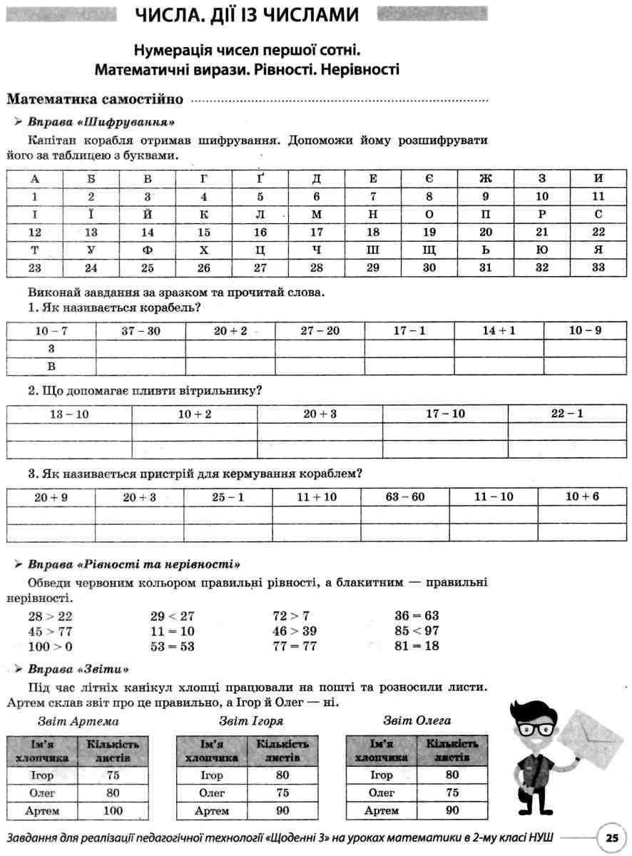 Посібник для вчителя Педагогічна технологія Щоденні 3 Нестандартні завдання для формування математичної компетентності другокласників 2 клас НУШ Авт: Маценко Н.В. Свір Н.В. Вид-во: Основа - фото 6