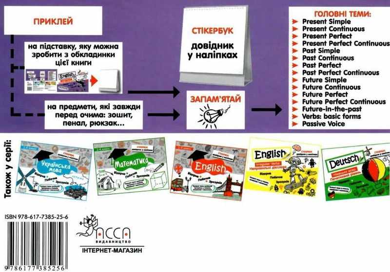 Стікербук Довідник у наліпках Часи англійської мови English Tenses Ільченко В. АССА - фото 3