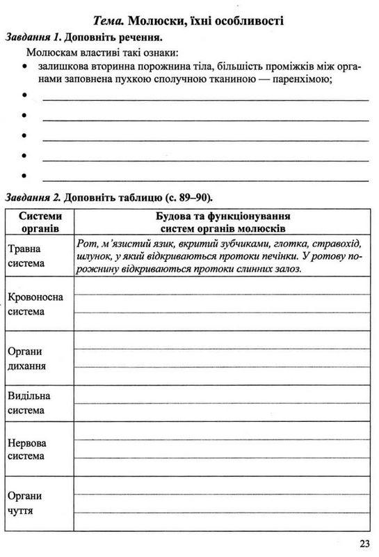 Робочий зошит Біологія 7 клас Нова програма До підручника Соболя В. Авт: Мечник Л. Жаркова І. Вид-во: Підручники і посібники - фото 4