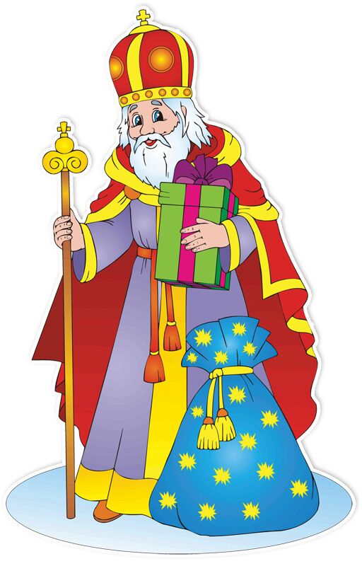 Набір прикрас із блискітками.Святий Миколай - фото 1