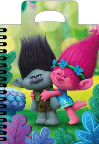 Блокнот для нотаток ф.А6, вирубка сумка, пружина,. Тролли 50 аркушів-2 Блокнот для нотаток ф.А6, вирубка сумка, пружина,. Тролли 50 аркушів-2 - Блокноти та скетчбуки