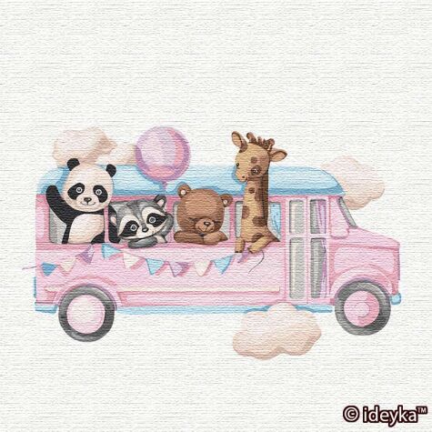 Набір для розпису по номерах. "Веселий автобус" 30*30см - фото 1