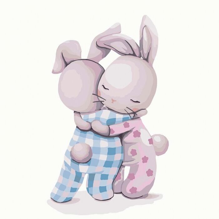 Картина по номерам Обіймашки 30*30 см Картина по номерам Обіймашки 30*30 см - Набори для розмальовування