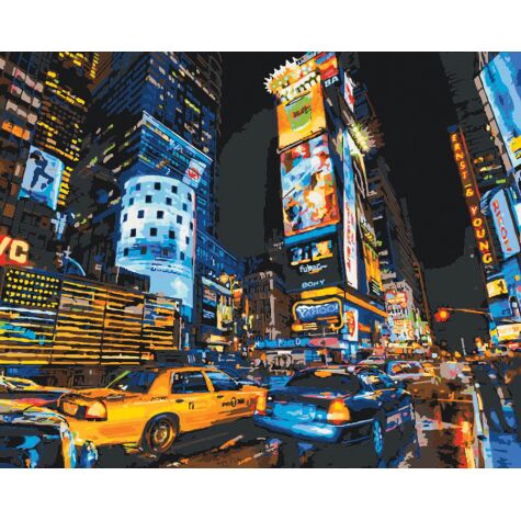 Картина по номерам Міський пейзаж; Вулицями Нью Йорка 2 40*50 см - фото 1