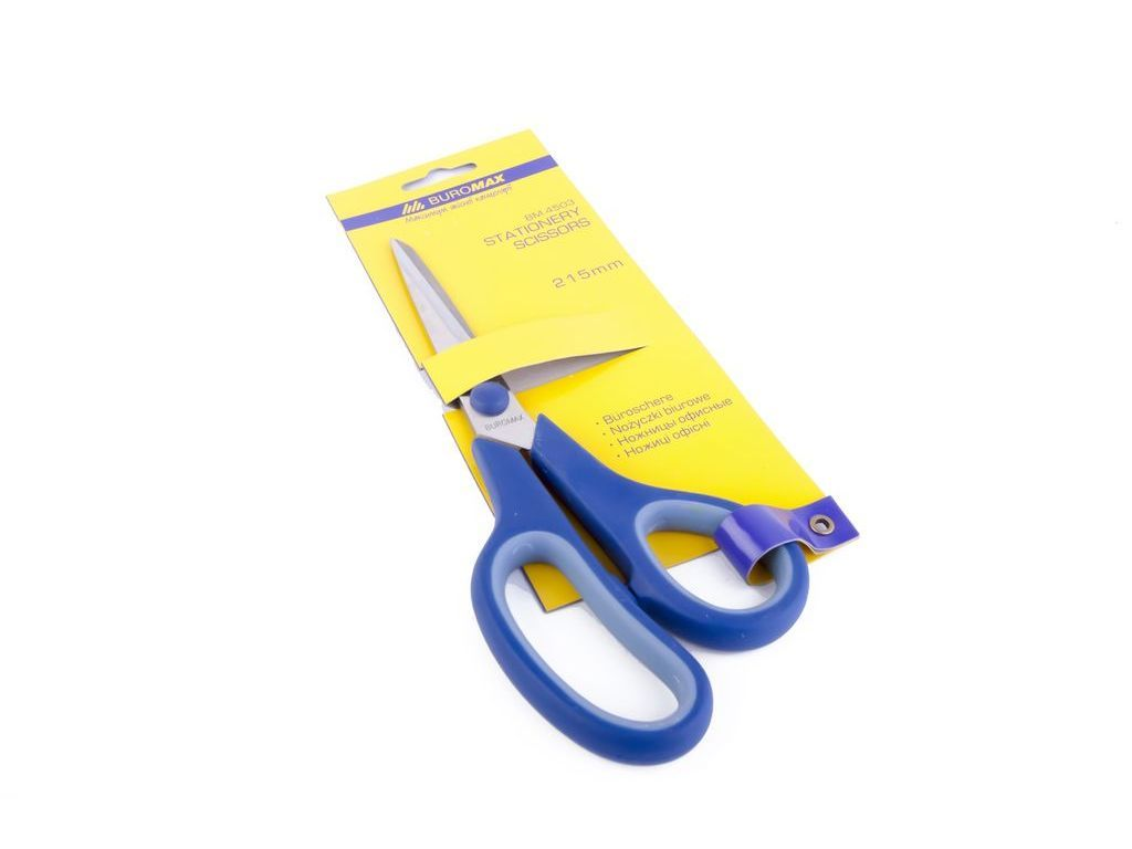 Ножицi Buromax 4503 синiй 21,5см - фото 1
