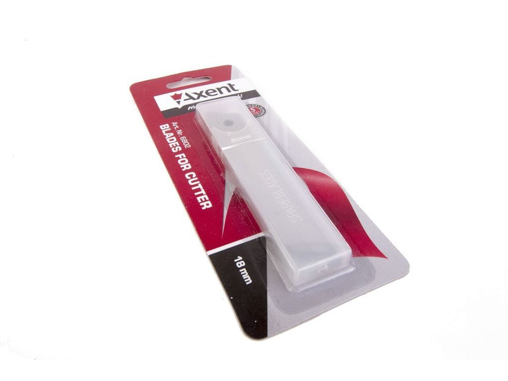 Леза для ножа канцелярського Axent 6802 18мм 10шт/уп - фото 1