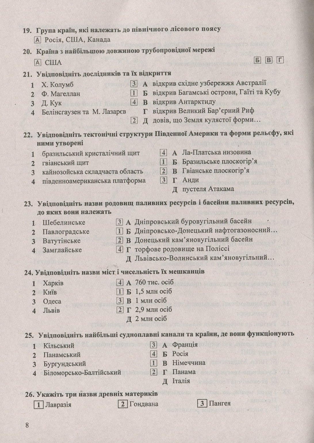 Підсумкові контрольні роботи з географії. 9 кл. Кузишин А. ПІП. - фото 3