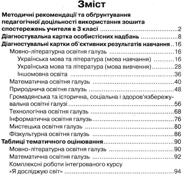 Зошит спостережень учителя 3 клас НУШ Авт: Мірошникова О.М. Вид-во: Ранок - фото 2