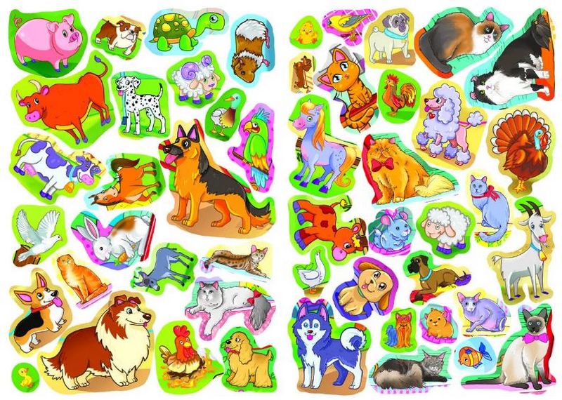 Велика книжка. Розвивальні наліпки + розумні завдання. Свійські тварини - фото 2