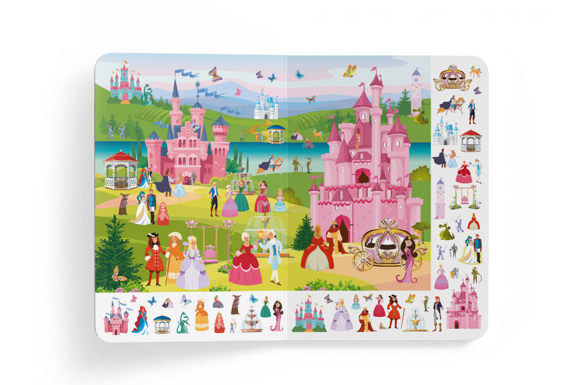 Книга-картонка. Великий віммельбух. Замок принцеси. Crystal Book. - фото 3