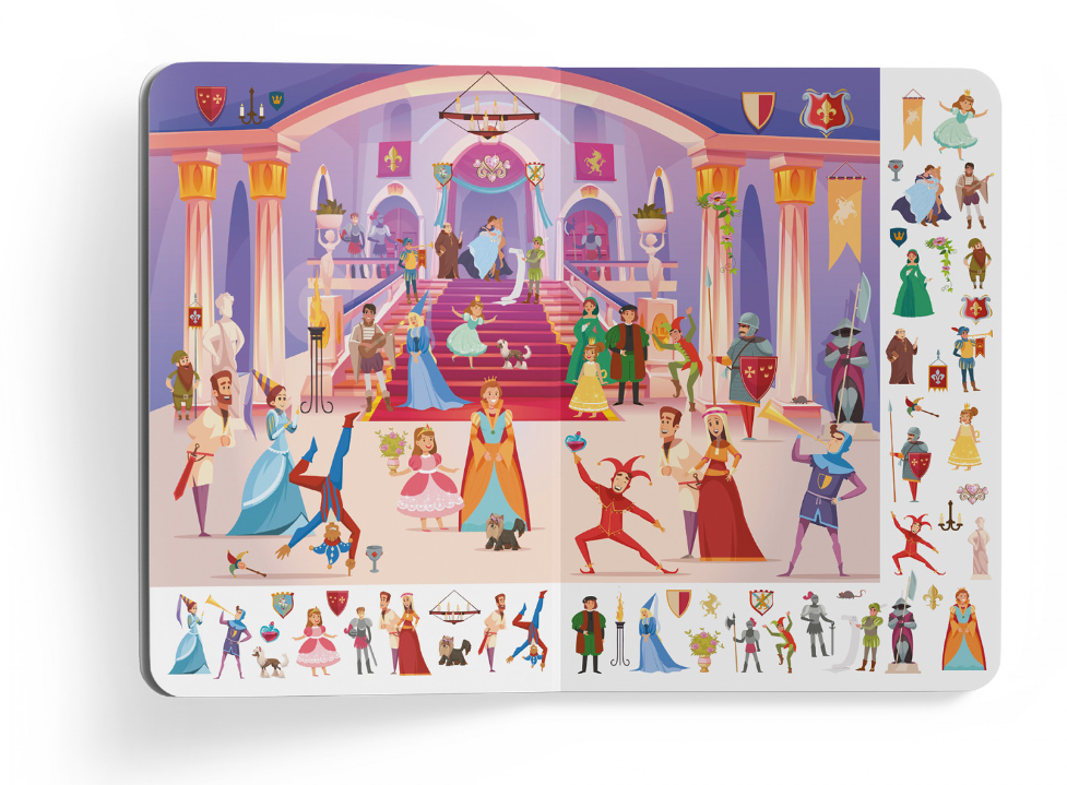 Книга-картонка. Великий віммельбух. Замок принцеси. Crystal Book. - фото 4