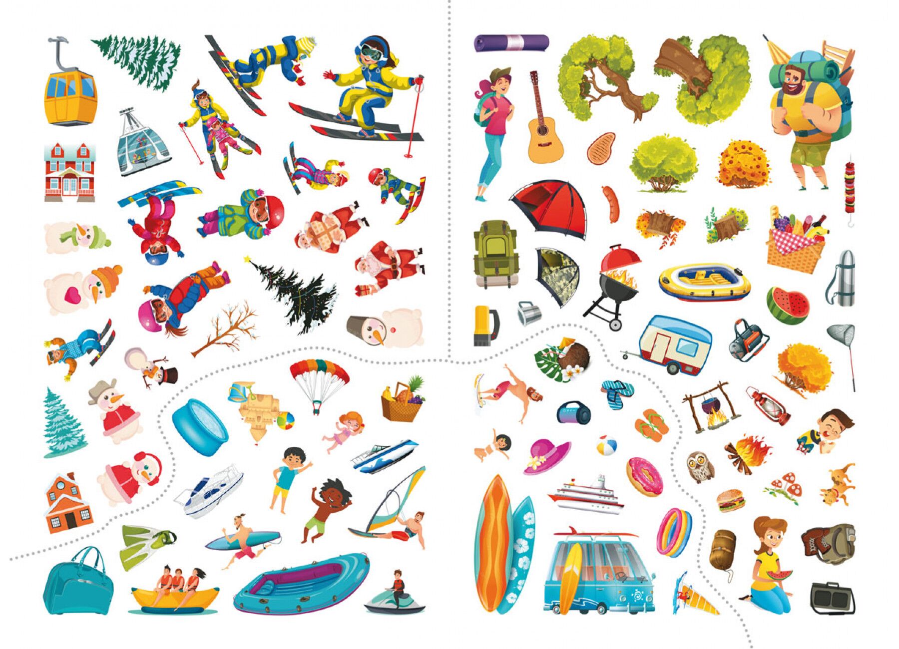 Перший віммельбух із наліпками. На відпочинку. Crystal Book. - фото 4