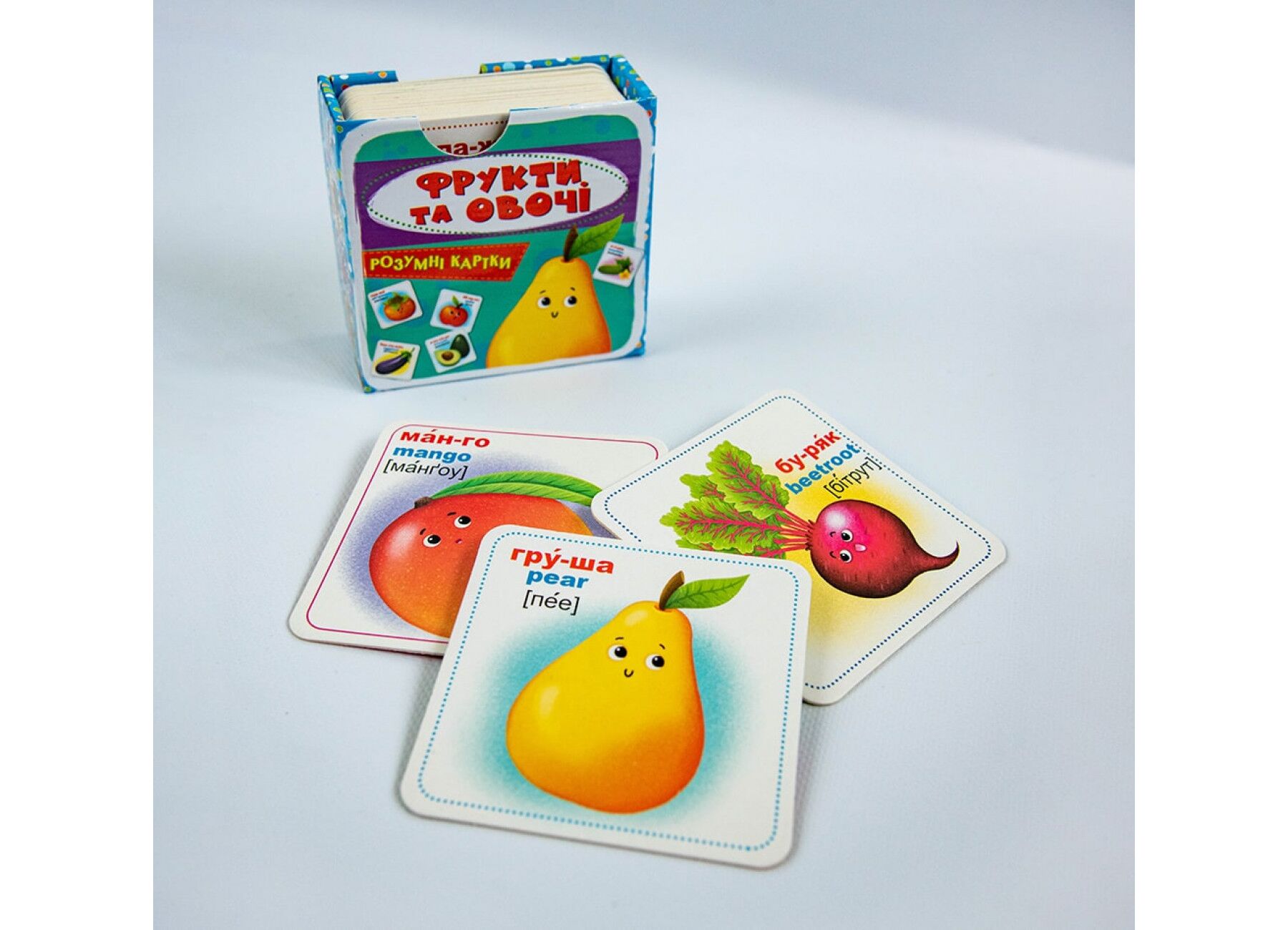 Розумні картки. Фрукти та овочі. 30 карток. Crystal Book. - фото 3
