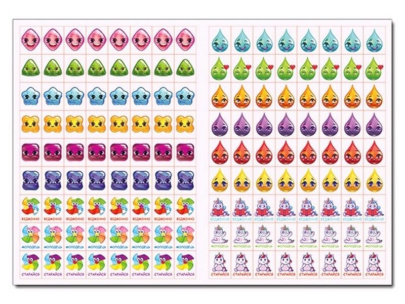 100% наліпок. Наліпки-оцінки. Блакитна - фото 3