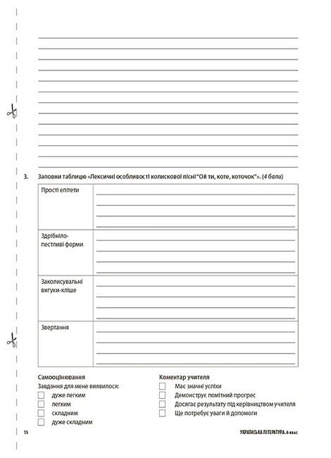 Усі діагностувальні роботи Українська література 6 клас НУШ Авт: Г.Є. Фефілова М.В. Коновалова Вид-во: Основа - фото 5
