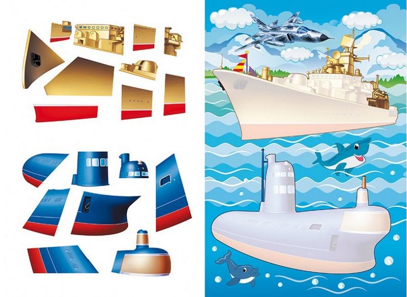 Аплікації для малят. Військова техніка - фото 2