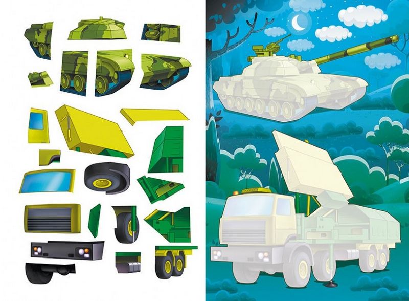 Аплікації для малят. Військова техніка - фото 3
