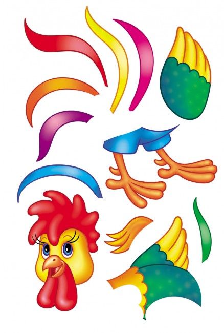 Аплікації для малят. Півник - фото 4