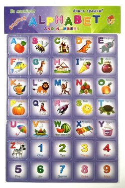 Плакат навчальний Alphabet (англійська абетка) магнітний Плакат навчальний Alphabet (англійська абетка) магнітний - Наочність, Плакати та Демонстраційні картки