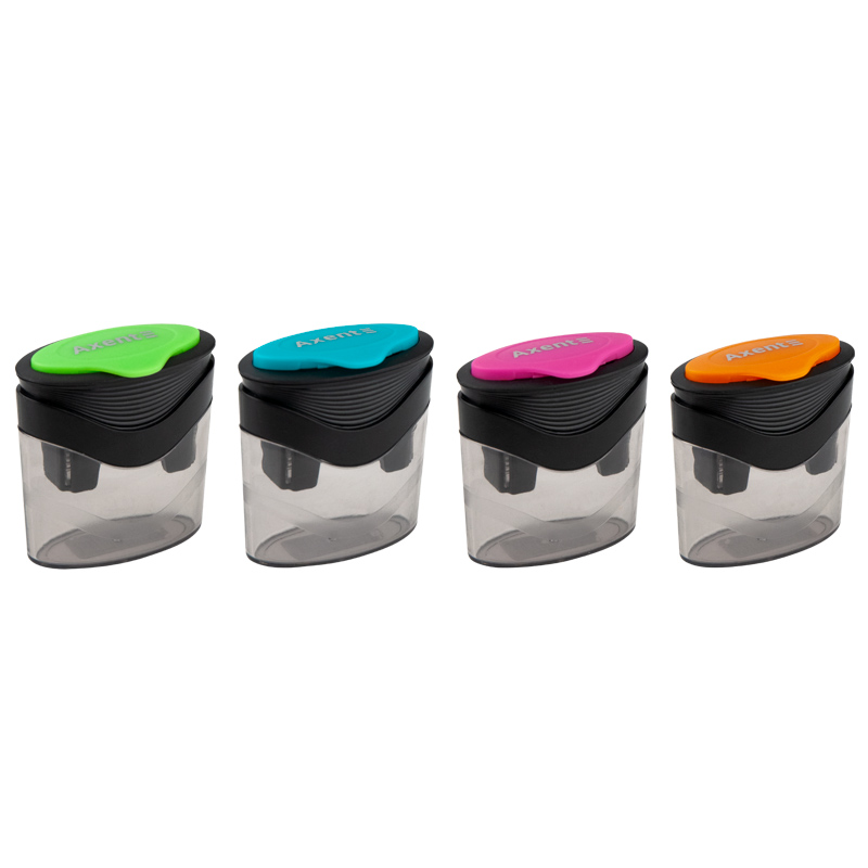 Точилка з контейнером BiColor 1163-A, асорті кольорів - фото 1