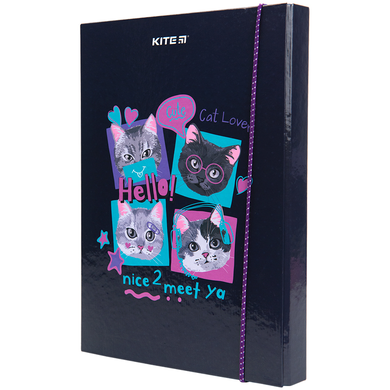 Папка для зошитів В5 на гумці картон, Kite So Sweet - фото 1