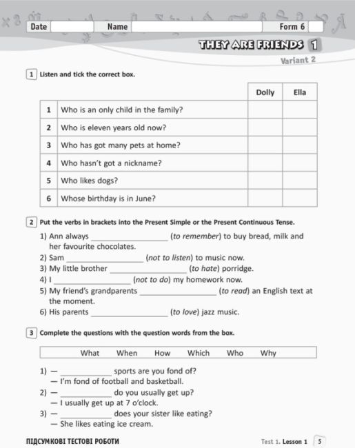 Зошит для контролю рівня знань Англійська мова 6 клас Нова програма До підручника Карпюк О.Д. Авт: Павліченко О.М. Вид-во: Ранок - фото 5