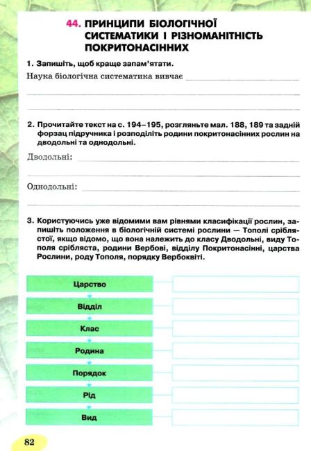 Робочий зошит з біології 6 клас Нова програма До підручника Костіков І.Ю. та ін. Авт: Котик Т.С. Вид-во: Освіта - фото 6