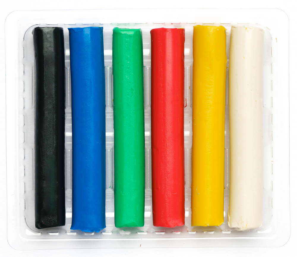 Пластилін круглий восковий 6 кольорів - фото 2