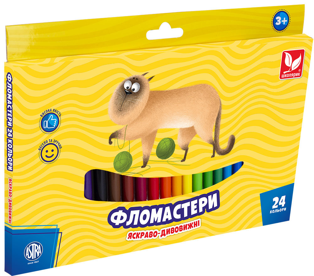 Фломастери 24 кольори - фото 1