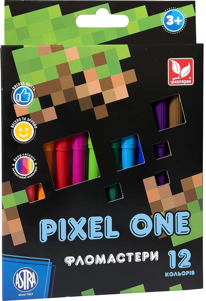 Фломастери Pixel One 12 кольорів - фото 1