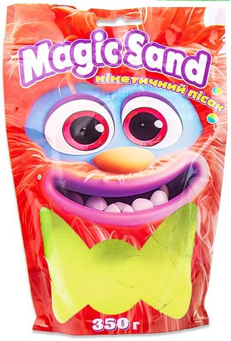Magic sand. Кінетичний пісок в пакеті жовтий, 350 г - фото 1