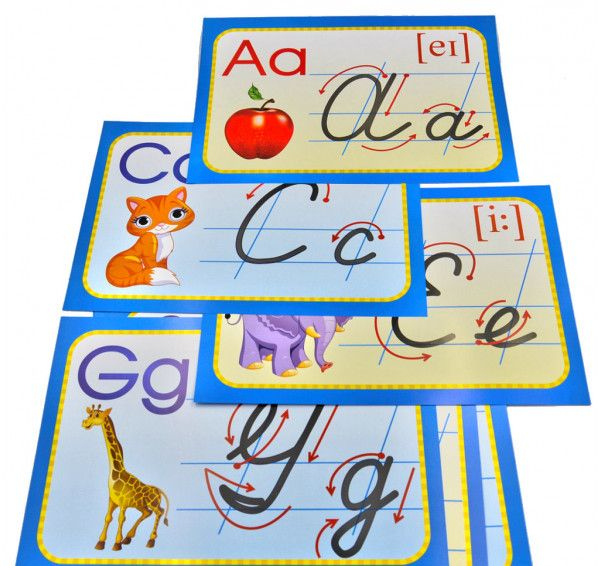 Демонстраційний матеріал Зразки каліграфічного написання англійських літер Ранок - фото 2