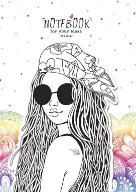 Блокнот для записів 00820, склейка, А5/50арк., у лінію, білий блок, 60г/м2, розмальовка, ВД-лак, Student Блокнот для записів 00820, склейка, А5/50арк., у лінію, білий блок, 60г/м2, розмальовка, ВД-лак, Student - Блокноти та скетчбуки