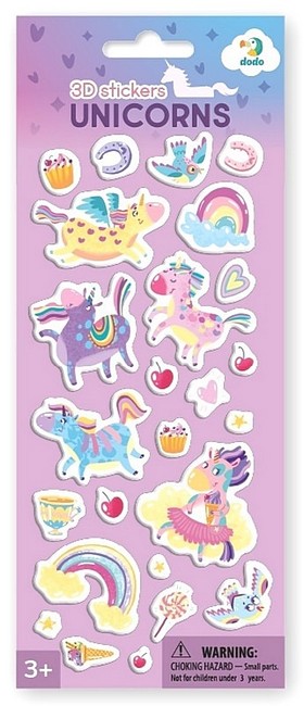 Набір 3D-наліпок Єдиноріжки - фото 1