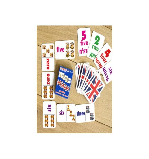 Набір карток Англійські числівники Доміно 36 карток 3+ Ранок - фото 2