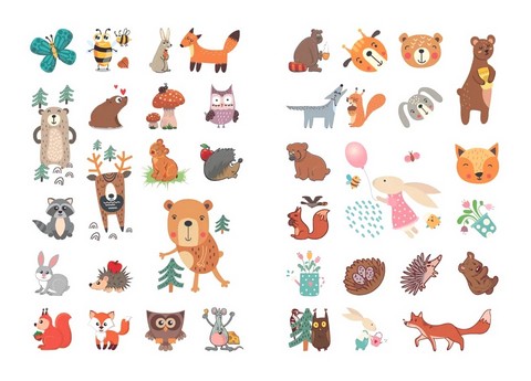 Лісові мешканці з наліпками - фото 6