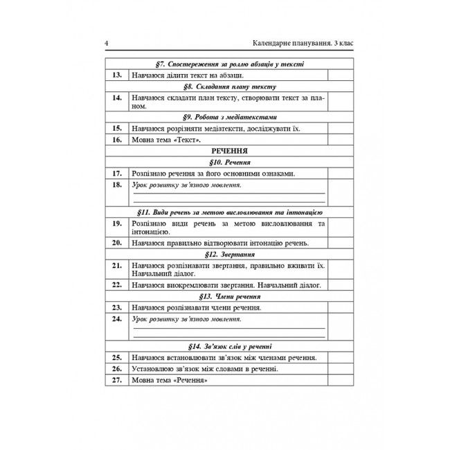 Календарне планування 3 клас НУШ Авт: Будна Н.О. Вид-во: Богдан - фото 3